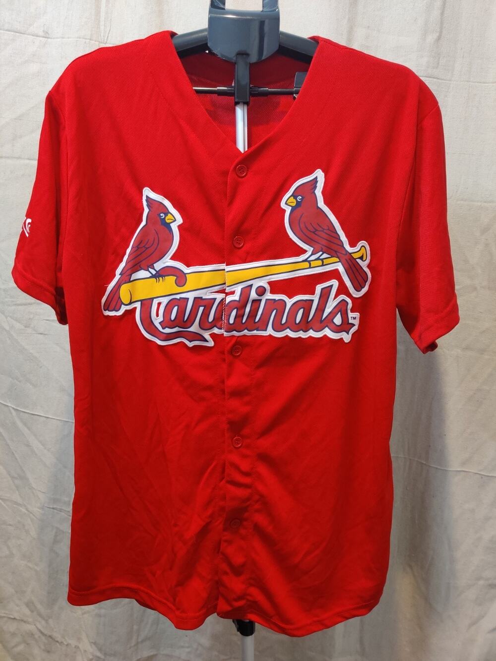 St. Louis Cardinal Button Up Jersey Men's Size XL Red MLB